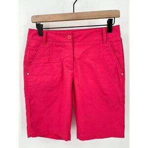 PUMA Sport Lifestyle Womens Size 2 Flat Front Golf Casual Shorts Neon Pink